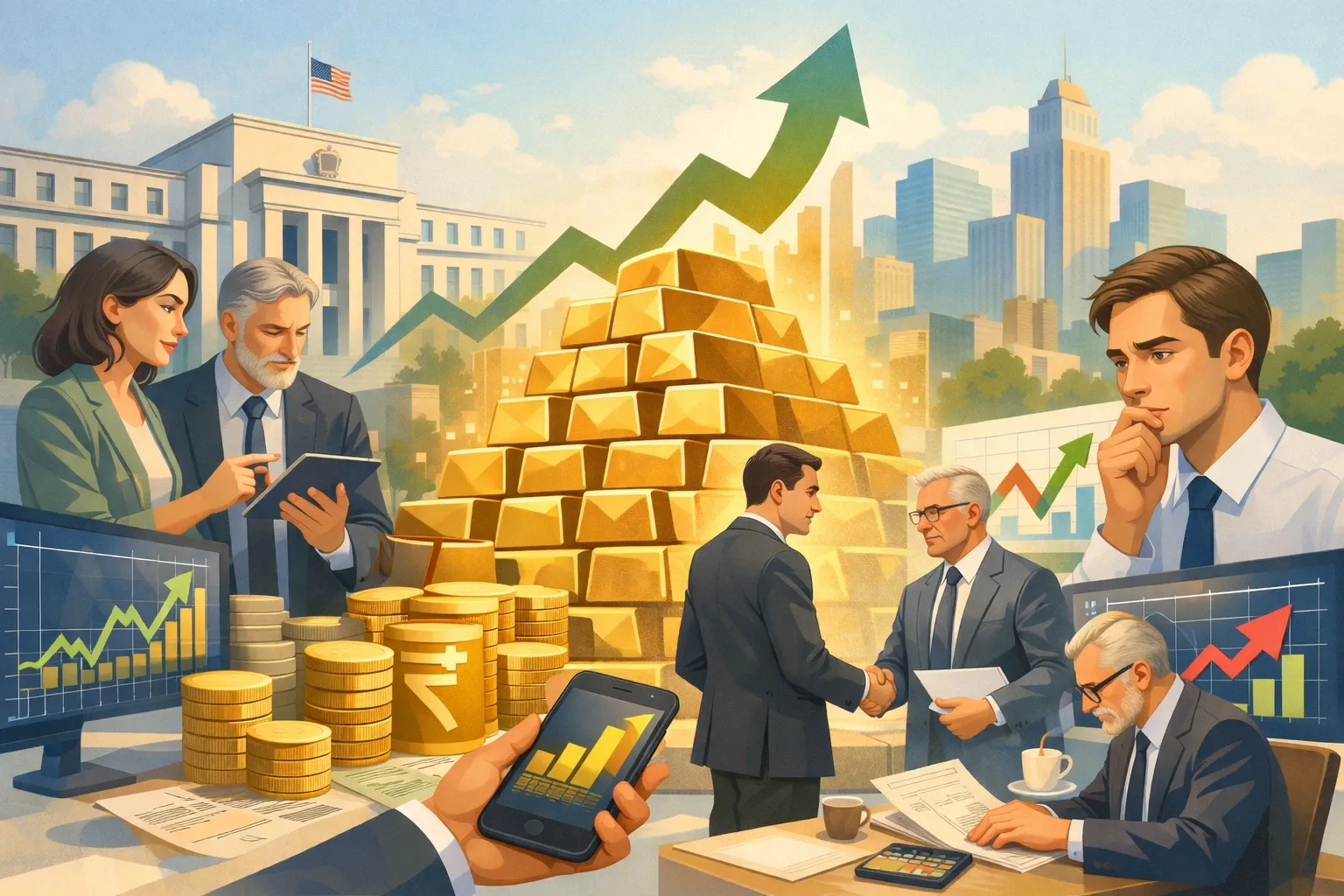 Gold Hits All-Time High, Propelled by US Rate-Cut Hopes, Safe-Haven Appeal