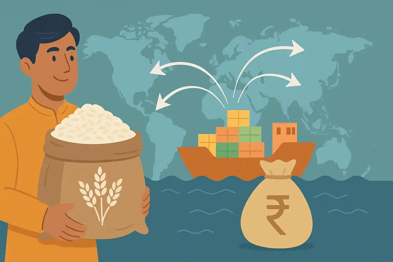 India Eyes 26 New Markets to Tap ₹1.8 Lakh Crore Rice Export Opportunity