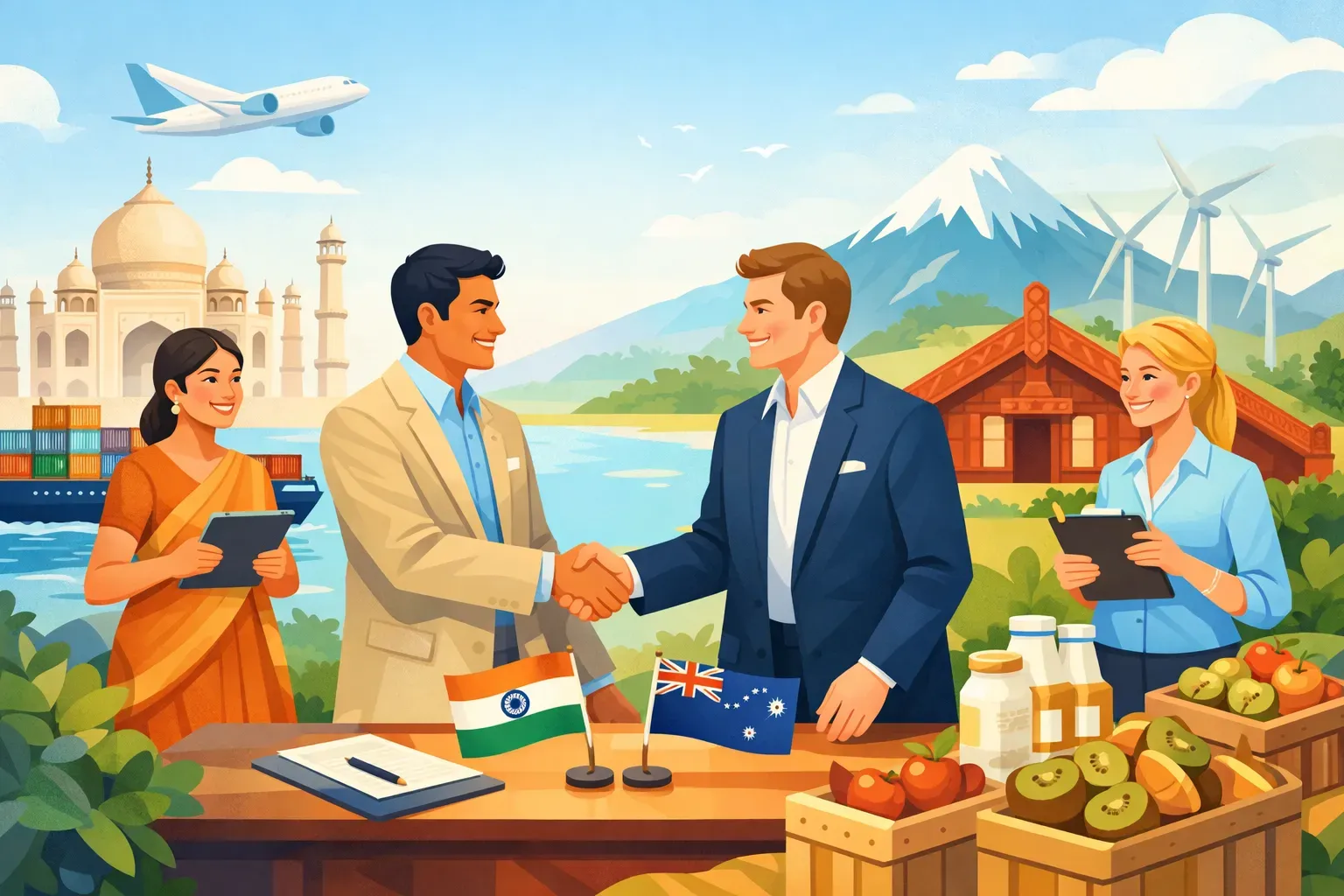 Trade Ties Strengthened as India–New Zealand FTA Concludes Trade Ties Strengthened as India–New Zealand FTA Concludes